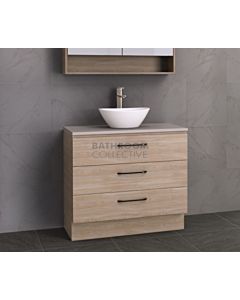 Timberline - Ashton 900mm Floor Standing Vanity with Stone, Freestyle or Meganite Top and Ceramic Basin