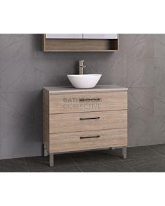Timberline - Ashton 900mm On Leg Vanity with Stone, Freestyle or Meganite Top and Ceramic Basin