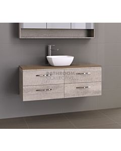 Timberline - Ashton 1200mm Wall Hung Vanity with Timber Top and Ceramic Basin
