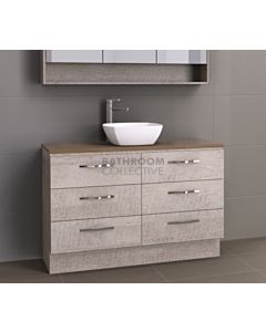 Timberline - Ashton 1200mm Floor Standing Vanity with Timber Top and Ceramic Basin