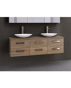 Timberline - Ashton 1500mm Wall Hung Vanity with Timber Top and Double Ceramic Basin