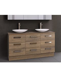 Timberline - Ashton 1500mm Floor Standing Vanity with Timber Top and Double Ceramic Basin