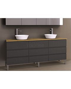 Timberline - Ashton 1800mm On Leg Vanity with Timber Top and Double Ceramic Basin