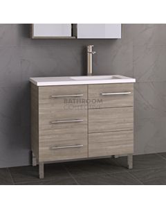 Timberline - Dakota 900mm On Leg Vanity with Stone, Freestyle or Meganite Top and Offset Under Counter Basin
