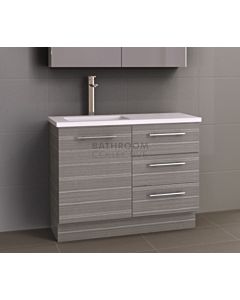 Timberline - Dakota 1050mm Floor Standing Vanity with Stone, Freestyle or Meganite Top and Offset Under Counter Basin