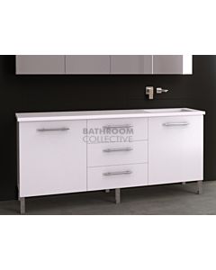 Timberline - Dakota 1800mm On Leg Vanity with Stone, Freestyle or Meganite Top and Offset Under Counter Basin