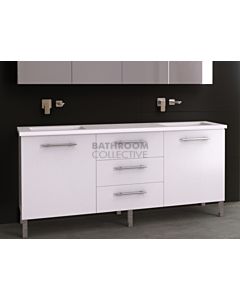 Timberline - Dakota 1800mm On Leg Vanity with Stone, Freestyle or Meganite Top and Double Under Counter Basin