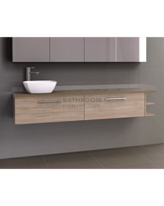 Timberline - Pure Zest 1800mm Wall Hung Vanity with Timber Top and Ceramic Basin