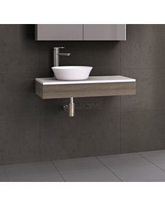 Timberline - Splice 900mm Wall Hung Vanity with Stone, Freestyle or Meganite Top and Ceramic Basin