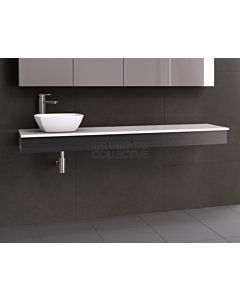 Timberline - Splice 1800mm Wall Hung Vanity with Stone, Freestyle or Meganite Top and Ceramic Basin