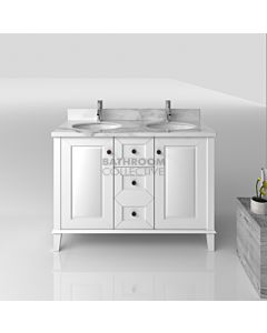 Turner Hastings - Coventry 1200mm Double Bowl Vanity with White Marble Top