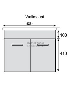 Marquis - Mariner0 600mm Wall Mounted Vanity with Caesarstone/Silestone Top & Single Basin