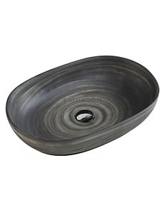 Collections - Vale 585mm Tornado Black Counter Top Oval Basin