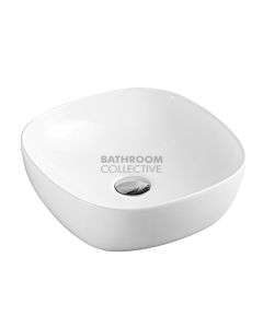 Collections - Polo 370mm White Round Edge Square Counter Top Basin 