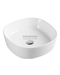 Collections - Polo 430mm White Round Edge Square Counter Top Basin 
