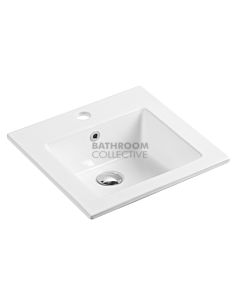 Collections - Kada 420mm White Square Edged Insert Basin with Tap Hole 