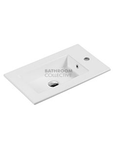 Collections - Kada 545mm White Square Edged Insert Basin with Side Tap Hole 