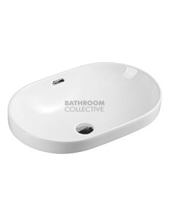 Collections - Cosy 590mm White Round Edged Insert Basin 
