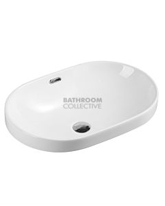 Collections - Cosy 605mm White Round Edged Insert Basin 