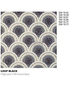 Bisazza - Timeless Loop Black Decorative Glass Mosaic Tiles, order unit 1.0m2
