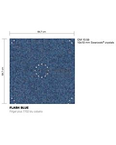 Bisazza - Luxe Flash Blue Decorative Glass Mosaic Tiles, order unit of 0.83m2