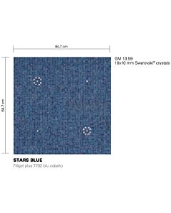 Bisazza - Luxe Stars Blue Decorative Glass Mosaic Tiles, order unit 0.83m2