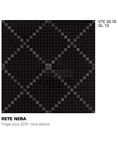 Bisazza - Timeless Rete Nera Decorative Glass Mosaic Tiles, order unit 2.07m2