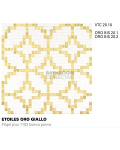 Bisazza - Timeless Etoile Oro Giallo Decorative Glass Mosaic Tiles, order unit 1.03m2