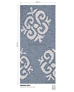 Bisazza - Modern Ginseng Grey Decorative Glass Mosaic Tiles, order unit 3.73m2