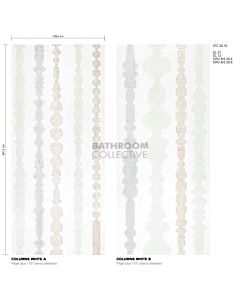 Bisazza - Modern Columns White Decorative Glass Mosaic Tiles, order unit 3.73m2