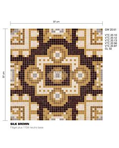 Bisazza - Modern Silk Brown Decorative Glass Mosaic Tiles, order unit 1.83m2