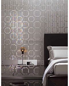 Bisazza - Modern Rings Oro Bianco Decorative Glass Mosaic Tiles, order unit 1.03m2