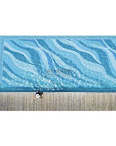 Bisazza - Pools Onde 20 Blu Foulard Blu Decorative Glass Mosaic Tile, order unit 15.07m2