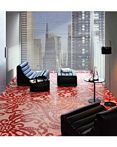 Bisazza - Flooring Embroidery Red Decorative Glass Mosaic Tile, order unit of 1.37m2