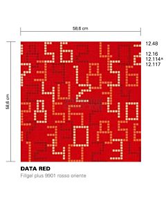 Bisazza - Flooring Data Red Decorative Glass Mosaic , order unit 1.37m2