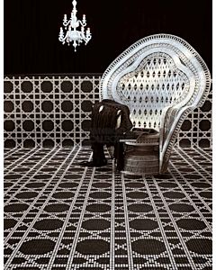Bisazza - Flooring Vienna Nero Decorative Glass Mosaic Tile, order unit 1.29m2
