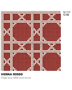 Bisazza - Flooring Vienna Rosso Decorative Glass Mosaic Tile, order unit 1.29m2