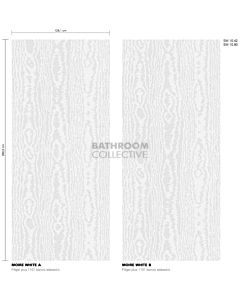 Bisazza - Modern Moire White Decorative Glass Mosaic Tiles, order unit 3.73m2