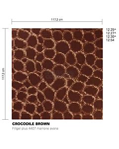 Bisazza - Flooring Crocodile Brown Decorative Glass Mosaic Tile, order unit 1.37m2
