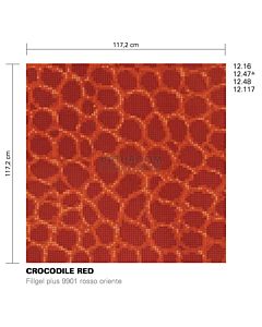 Bisazza - Flooring Crocodile Red Decorative Glass Mosaic, order unit 1.37m2