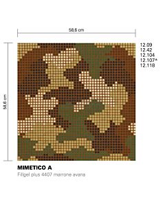 Bisazza - Flooring Mimetico A Decorative Glass Mosaic Tile, order unit 1.37m2
