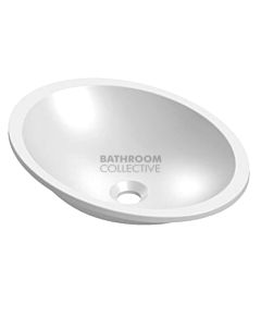 ADP - True Justice Sincerity Inset & Under Counter Basin 500 x 370mm Solid Surface, GLOSS WHITE