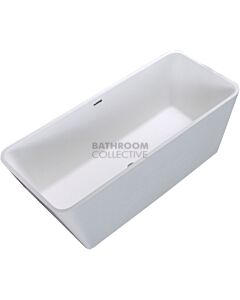 Fienza - Bellona Round Lightweight Cast Stone Freestanding Bath Tub 1480mm SEMI GLOSS WHITE