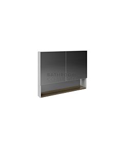Rifco - T2 Reflect Shaving Cab 900mm Wide x 700mm High with Timber Shelf (pencil edge)