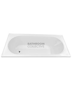 Decina - Turin 1665mm Drop In Rectangle Bath with Tile Bead Lucite Acrylic