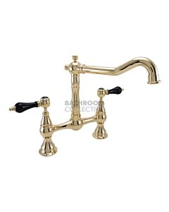 1901 Provincial Kitchen Bridging Tap with English Spout - Gold