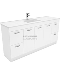 Fienza - Vanessa Freestanding Vanity, Poly Marble Top, White Gloss 1800mm 1 Tap Hole