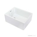 1901 Belfast 595mm Fireclay Butler Sink, White, Stainless Steel Waste