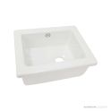 1901 360mm Fireclay Lab Sink 1, White, Chrome Waste