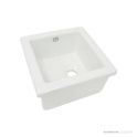 1901 330mm Fireclay Lab Sink 2, White, Chrome Waste